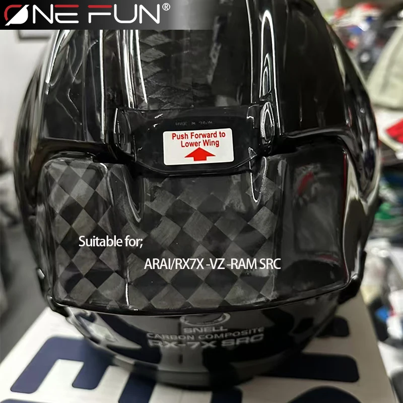 For RX7X Carbon fiber Spoiler Tail  RX-7X VZ-Ram SRC VZ RAM RX7V RX7 GP Spoiler Helmet RX7X Spoiler Carbon Fiber