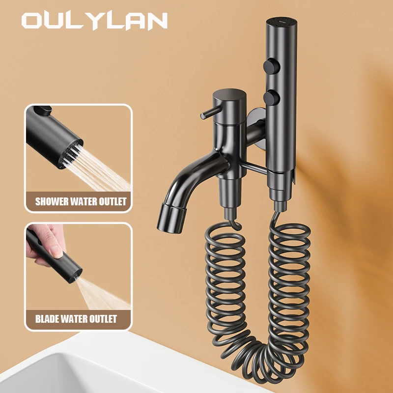 Imagem -03 - Wall Mounted Faucet com wc Flushing Pistola Varanda Mop Pool Lavandaria do Banheiro Tap Estendida Novo in And Out Tap