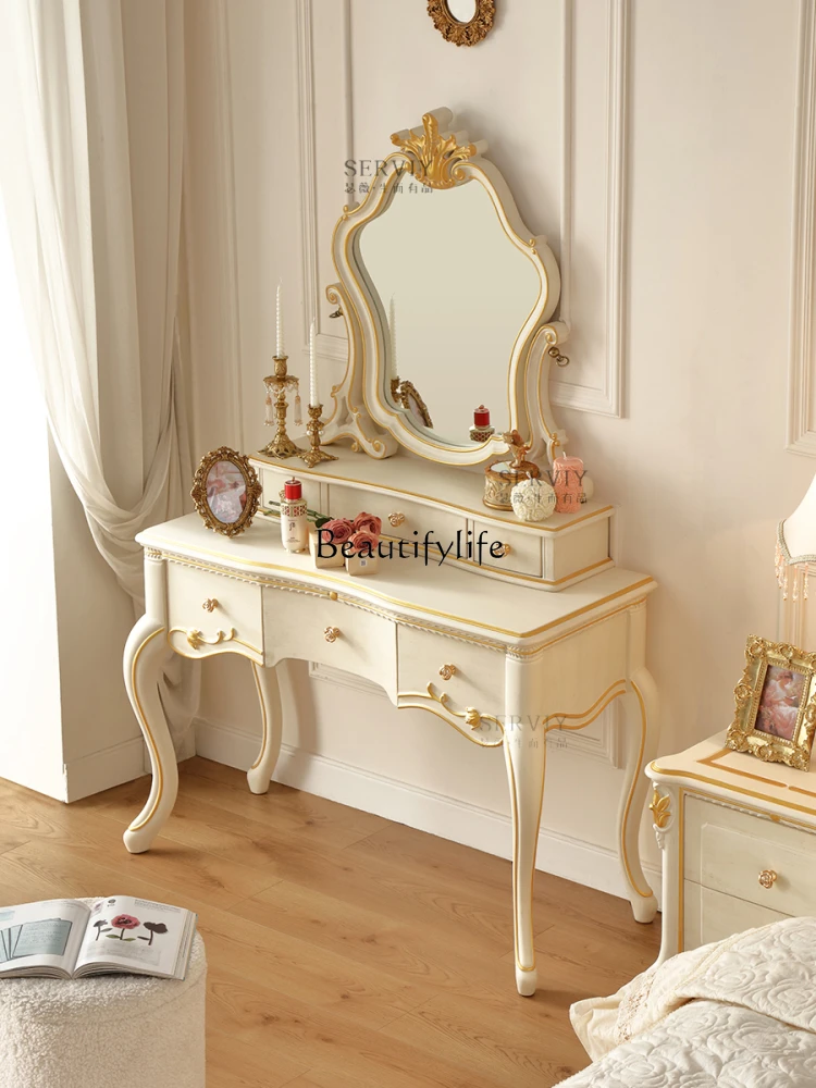 

French pastoral retro dresser bedroom makeup table