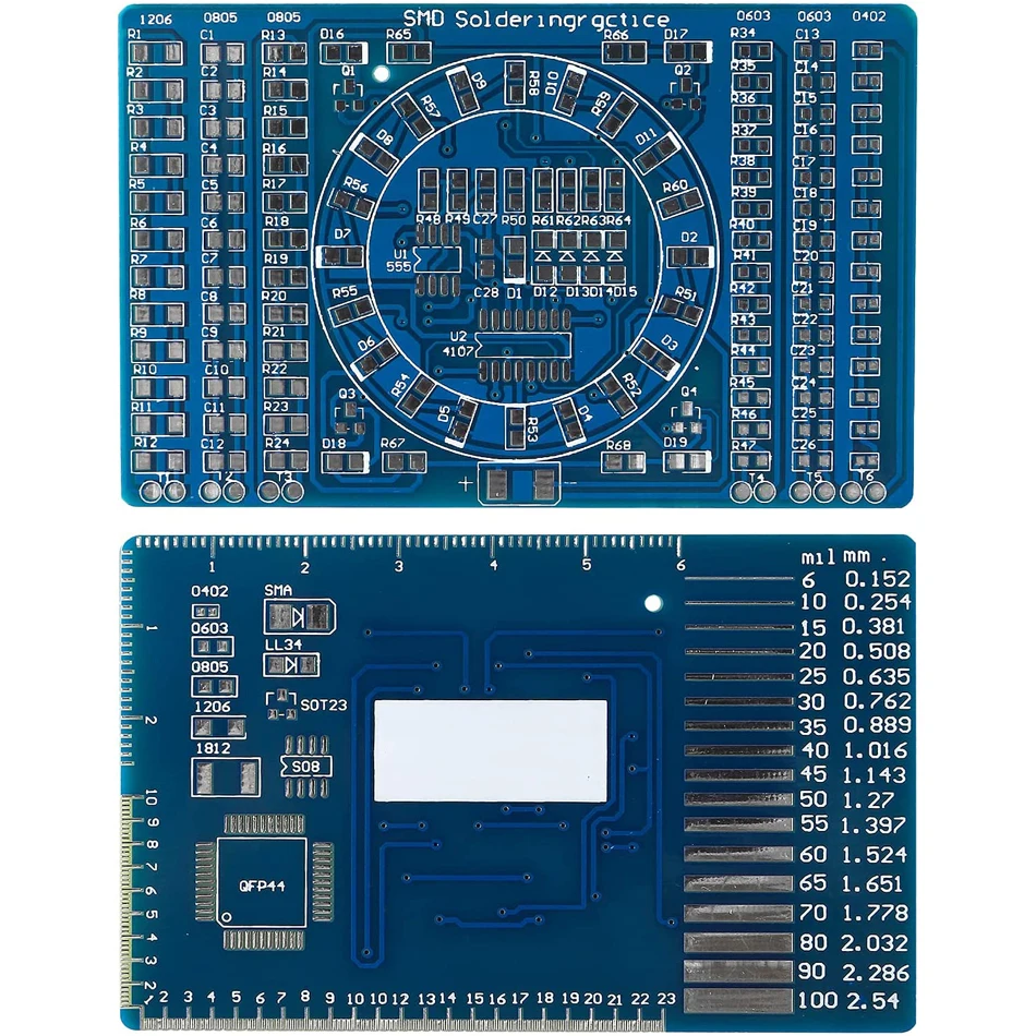 DIY SMD SMT Welding Practice Board DIY Soldering Kit Skill Training Board LED Transistor Set