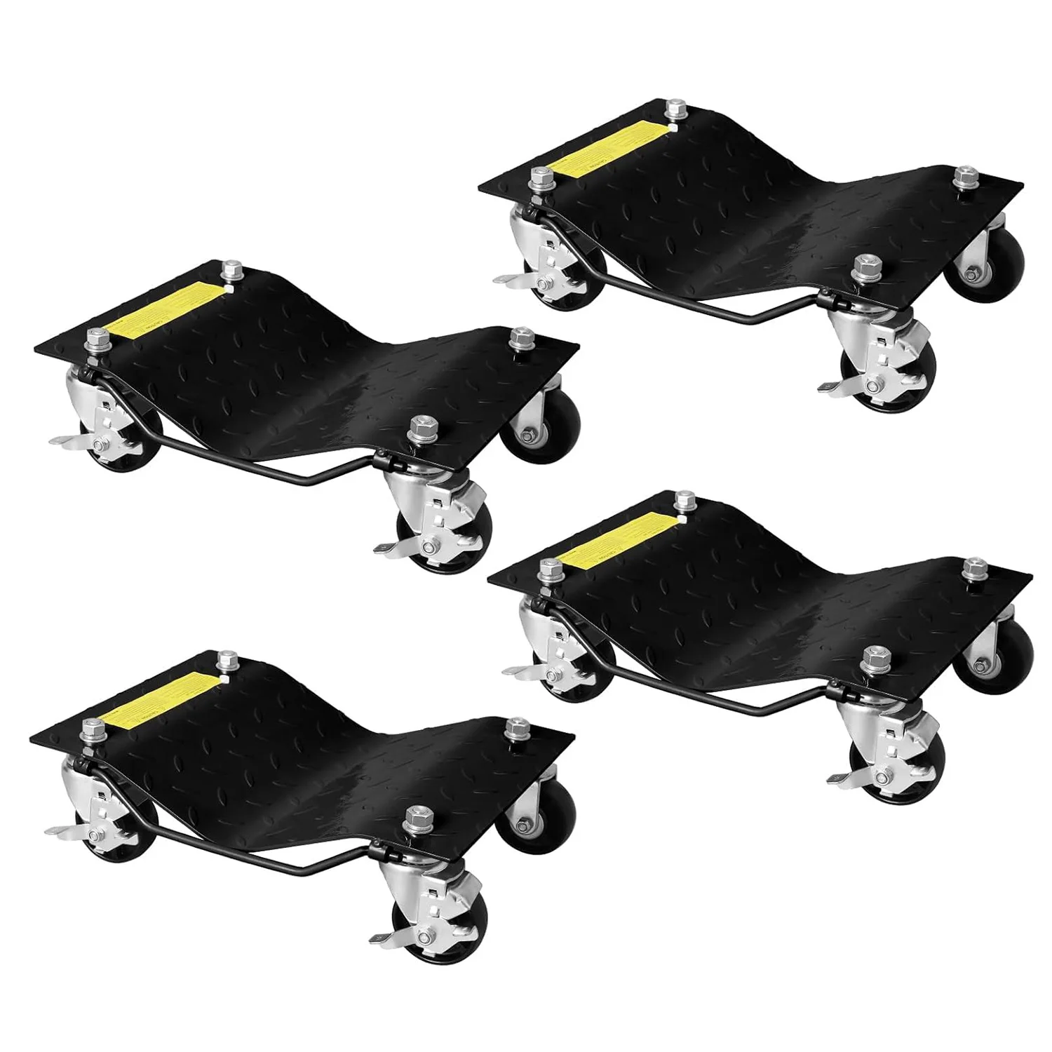 

Wheel Dolly Car Dolly Set of 4,6000LBS Heavy Duty Car Tire Dolly Cart Moving Car Rollers,Vehicle Dolly Car Tire Stake with Brake