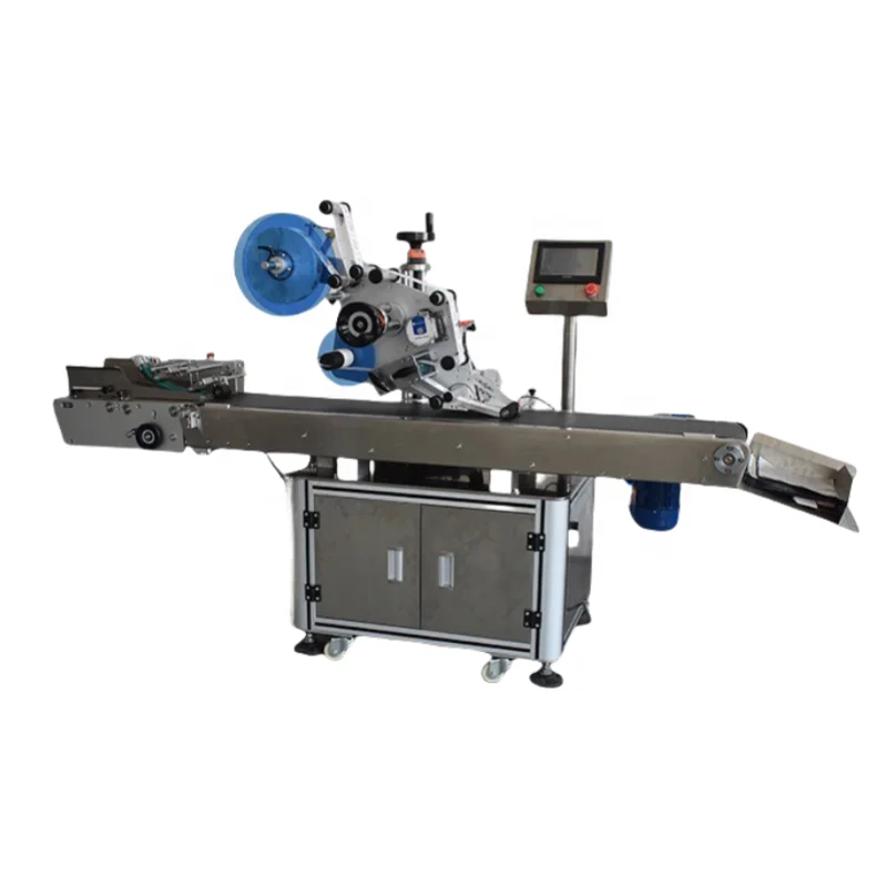 Carton Box Flat Labeling Machine Flat Bottle Surface Flat Pouch Applicator Machine Socks Package Top Sticker Labelling Machine