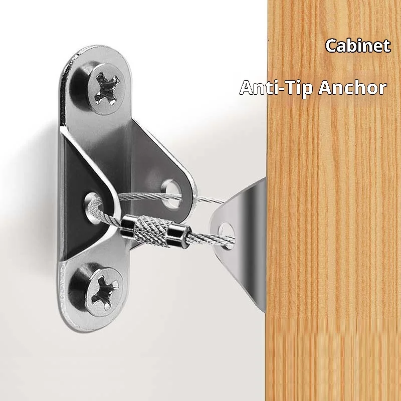 Cabinet Anti Fall Fastener For Children's TV Cabinet Wardrobe Shoe Cabinet Anti Tilt Nylon Furniture Hardware Anti Fall Device