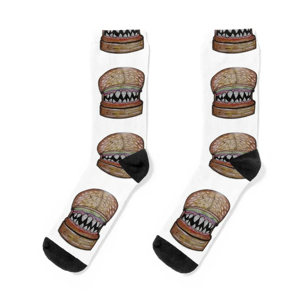 Mutant Cheeseburger Socks designer brand sport tennis Socks Girl Men's
