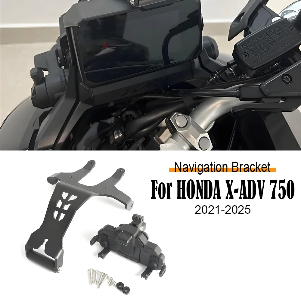 

For HONDA X-ADV 750 XADV750 2021 2022 2023-2025 Motorcycle Navigation Bracket Stand Holder Phone Mobile Phone GPS Plate Support