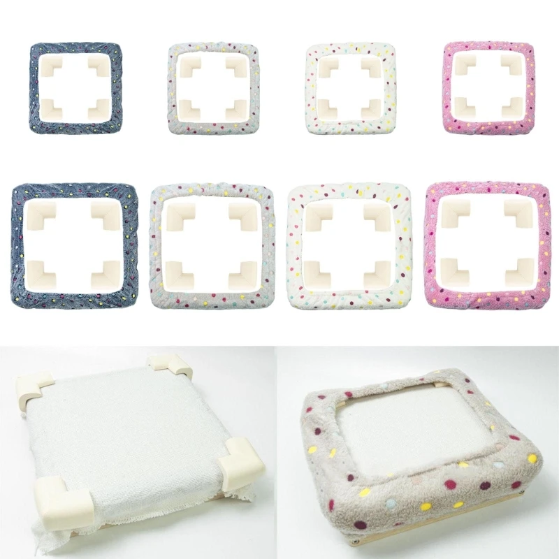 Tufting Frame Cover Convenient Rugs Hooking Frame Cover for Punch Needle Gripper Strips Frame 25x25cm/40x40cm Y5GB