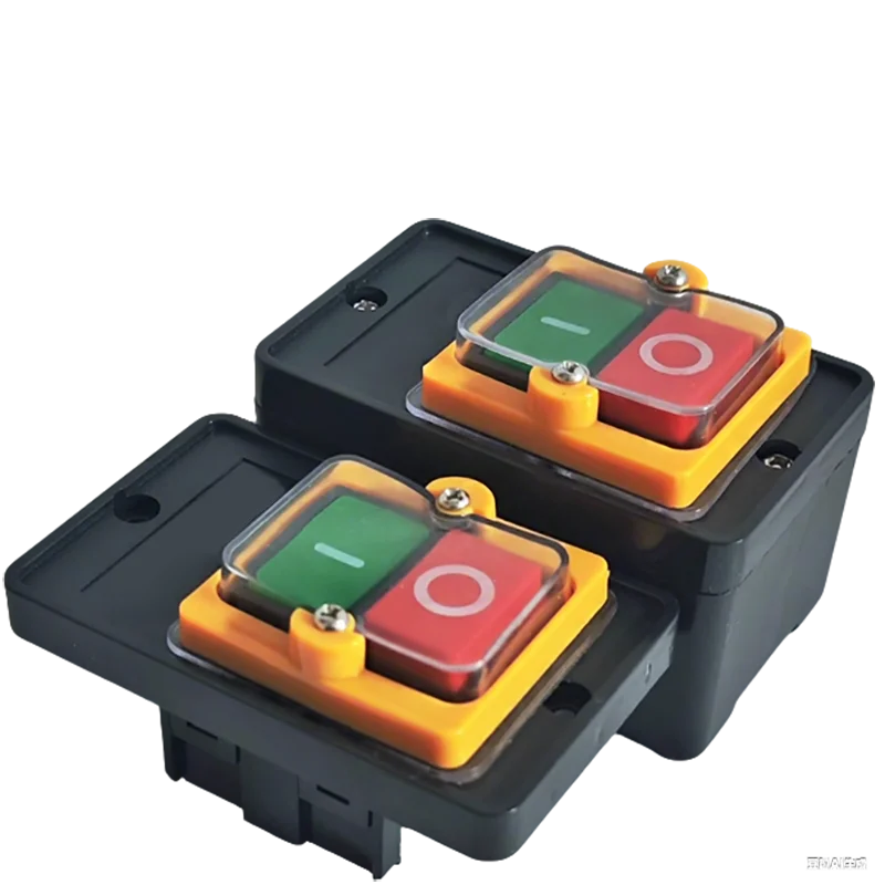 Waterproof Push-Button Power Control Switch for High-Pressure Washer, Car Wash Machine, and Dough Mixer KAO-5/10KH