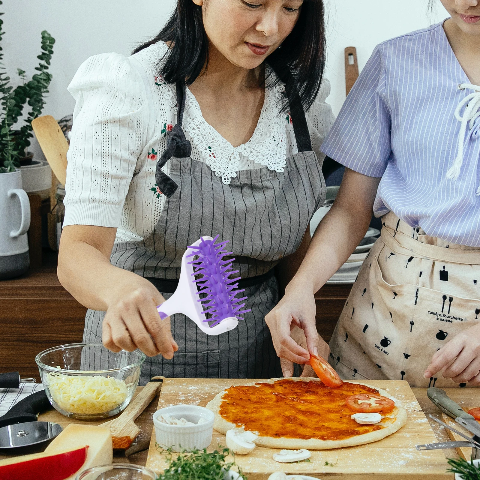 

Plastic Hole Punch Pizza Rolling Pin Dough Docker Baking Tray Needle Roller Tool Food Grade Safe Heat Resistant Easy