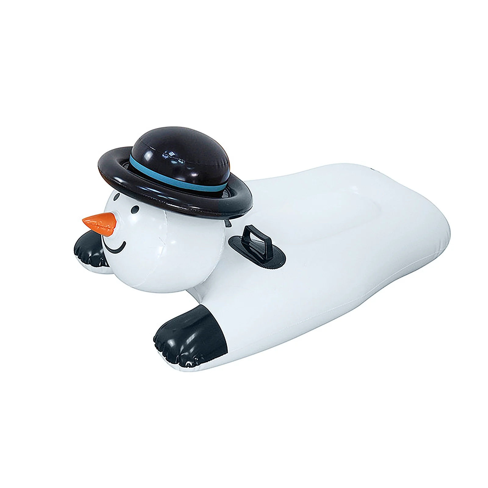 Inflatable Ski Board Inflatable Snow Sled Winter Snowman Snow Tube Inflatable Snow Sled Double Handles Ski Board for Kids