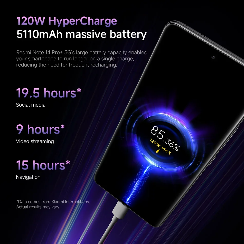 【العلامة التجارية】 هاتف Xiaomi Redmi Note 14 Pro+ 5G الذكي كاميرا AI بدقة 200 ميجابكسل سنابدراجون ®   شاشة 7s Gen 3 120W HyperCharge 6.67 AMOLED