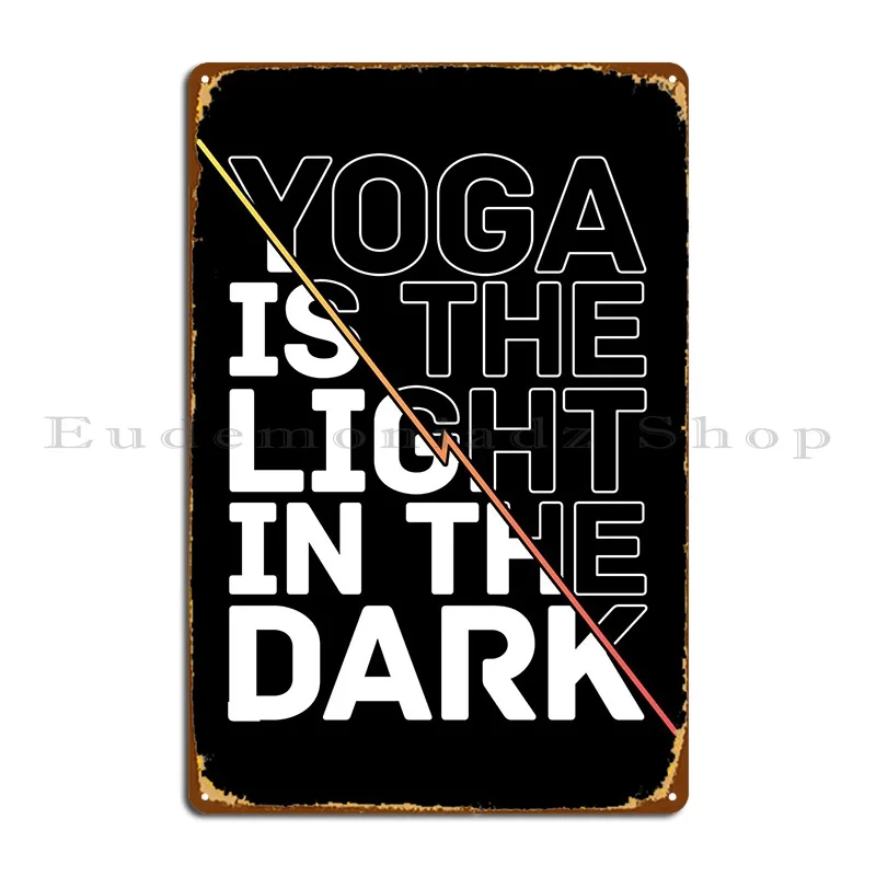 Yoga Instructor Yogi Zen Metal Sign Rusty Wall Decor Designing Character Wall Cave Tin Sign Poster