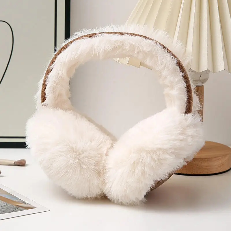 Soft Suede Plush Earmuffs พับหมวกหูหญิงฤดูหนาว Earmuffs Earflap อุ่นฝาครอบหูแบบพับได้