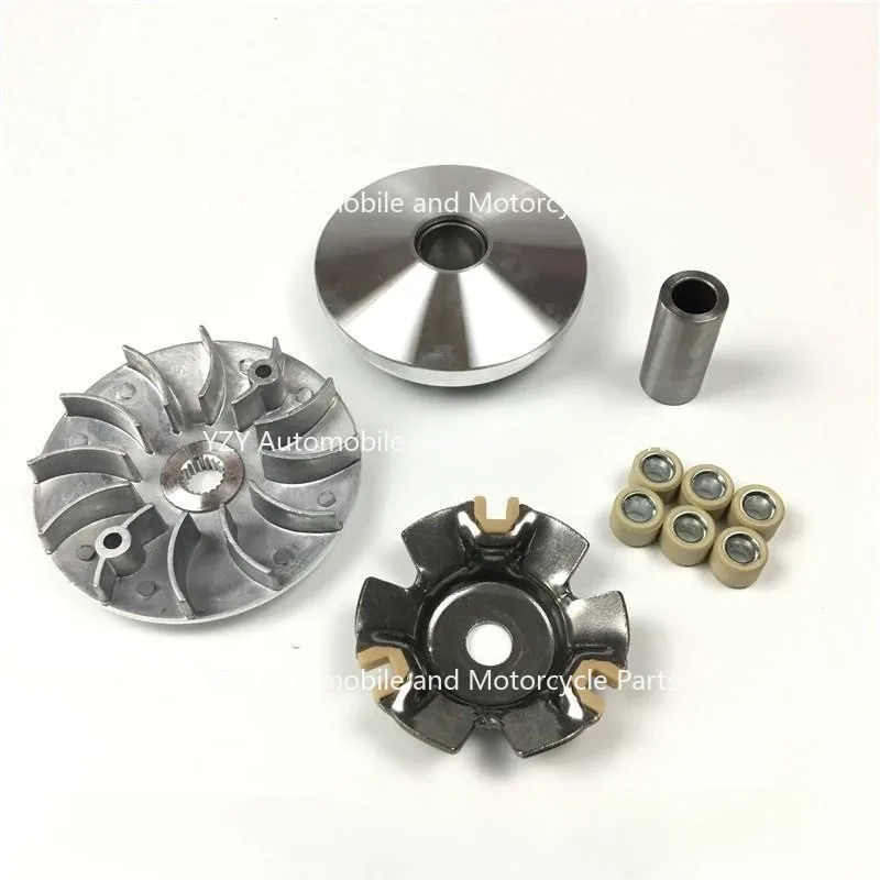 Motorcycle FAN Clutch Variator Weight Rollers Variator Fan Drive Beltfor GY6 125cc 150cc Scooter Moped