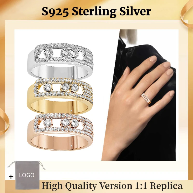 Classic Couple Rings MOVE NOA Series Ring Hollow Design Charms Jewellery S925 Sterling Silver Design Gift