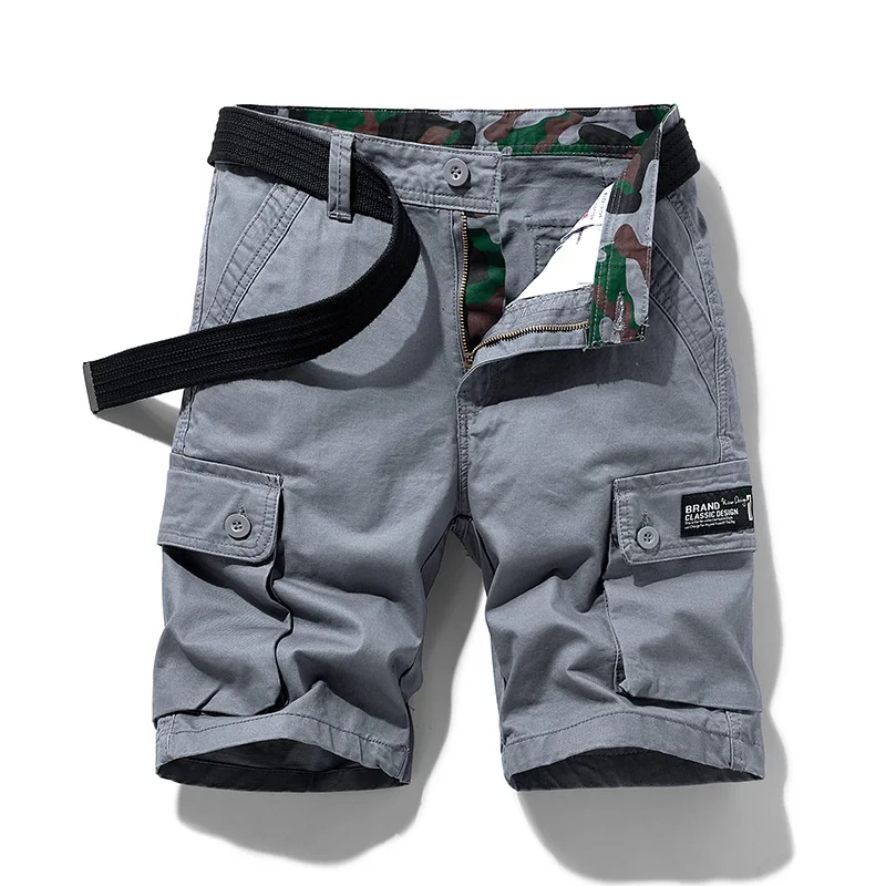 

High-End Outdoor Work Clothes Shorts Men's Multi-Pocket Pants Summer New Loose Straight Cotton Casual Shorts