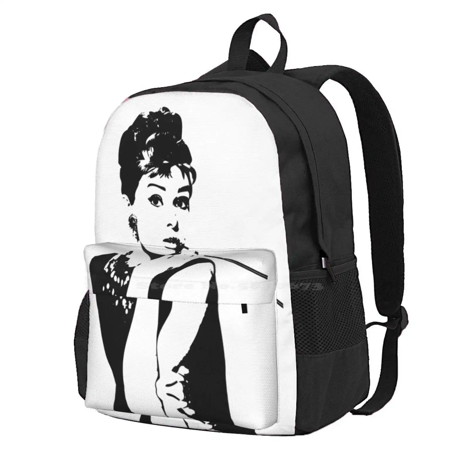 Audrey Hepburn - An Icon Hot Sale Schoolbag Backpack Fashion Bags Star Icon Cinema Film Breakfast Classic Audrey Hepburn