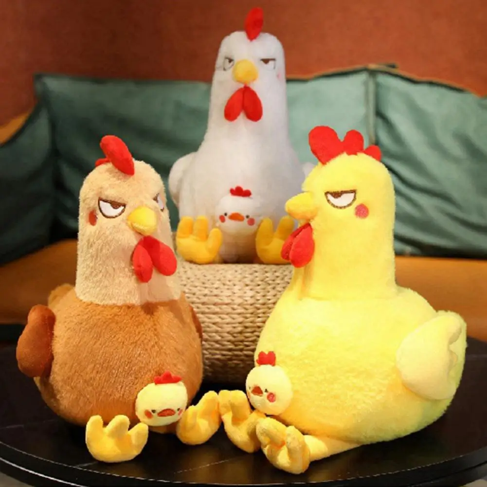 

45/55/65cm Cartoon Soft Animal Pillow Plush Chicken Rooster Cushion Sofa Cushion Stuffed Chicken Xmas Christmas Birthday Gift