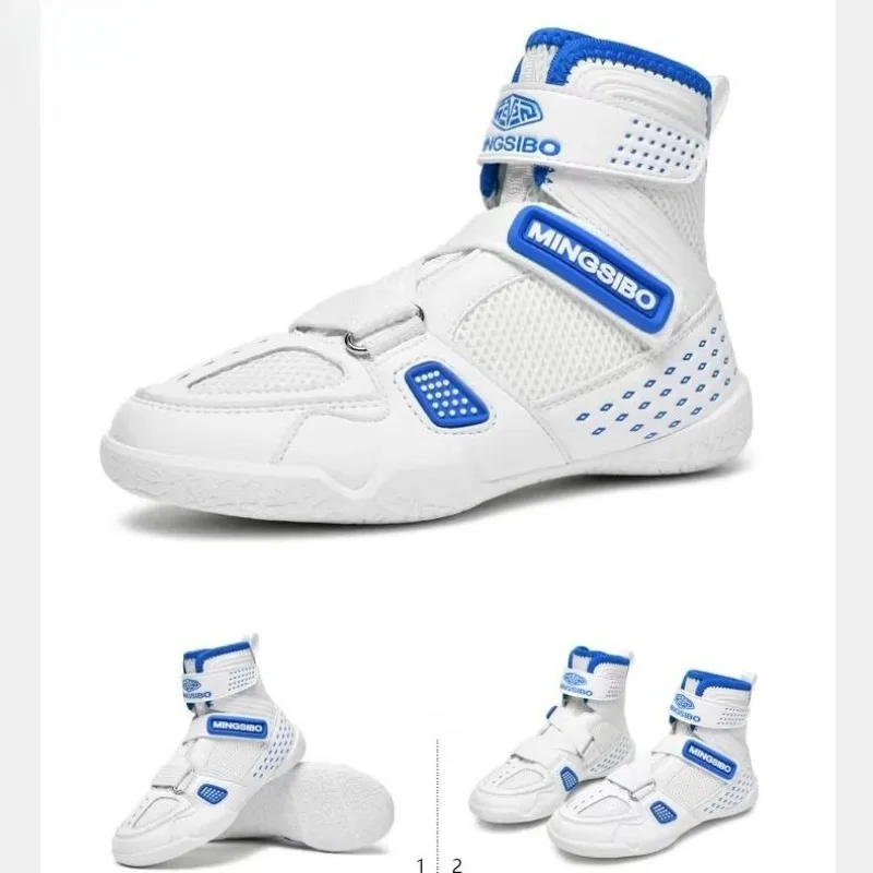 2026 New Cool Wrestling Shoe Youth Lace Up Boxing Shoe Man Professional Gym Training Shoes Men High Top Boxing Sport Shoes Big B
