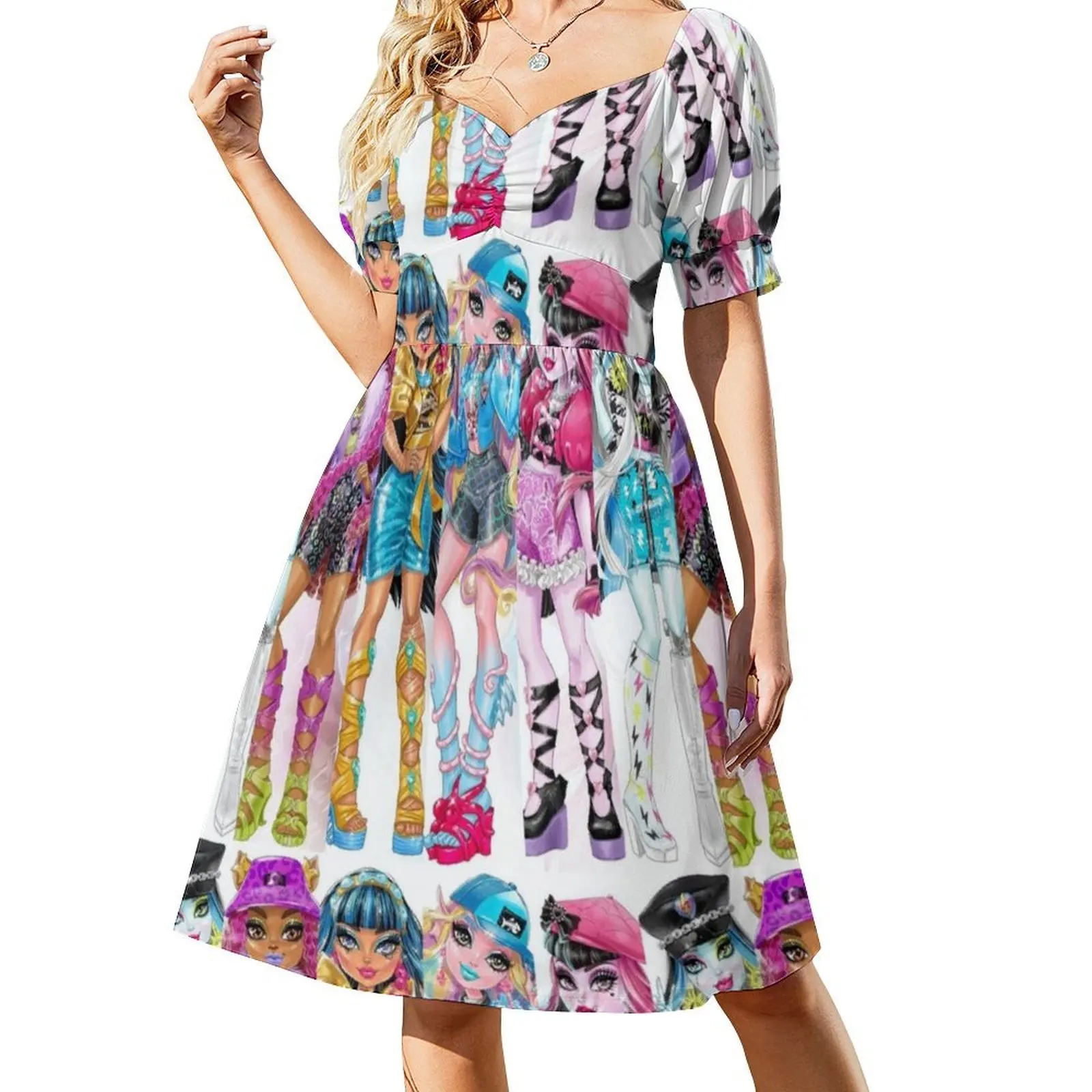 فستان بوهيمي عتيق من Skull Ultimate Secrets بأكمام منتفخة أو خيارات بدون أكمام للنساء فستان Underrated 2022 عودة الدمى