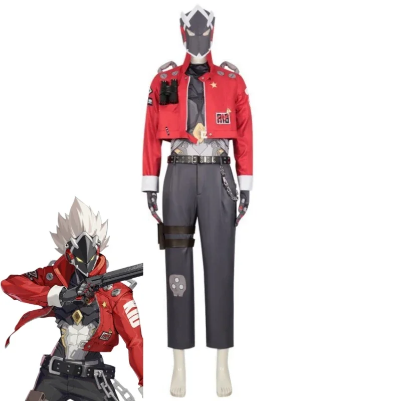 Game Zenless Zone Zero Billy The Kid Cosplay Costume Anime Props Telescope Red Coat Uniform Halloween Stage Performance Suit