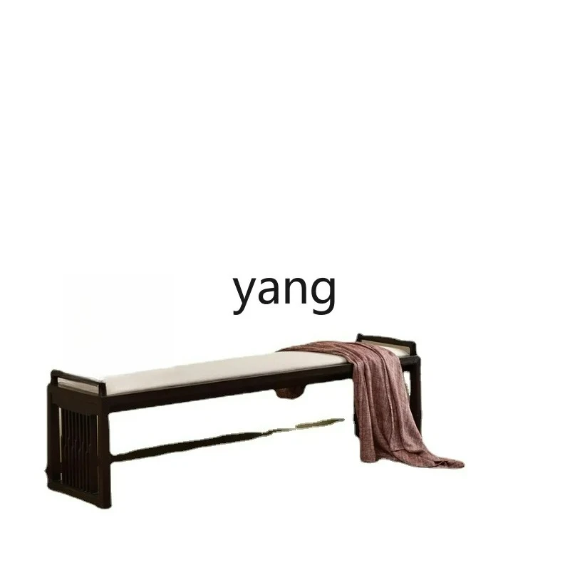 

LTT Solid Wood New Chinese Master Room Tailstock Bench Cloakroom Simple Shoes Changing Sofa