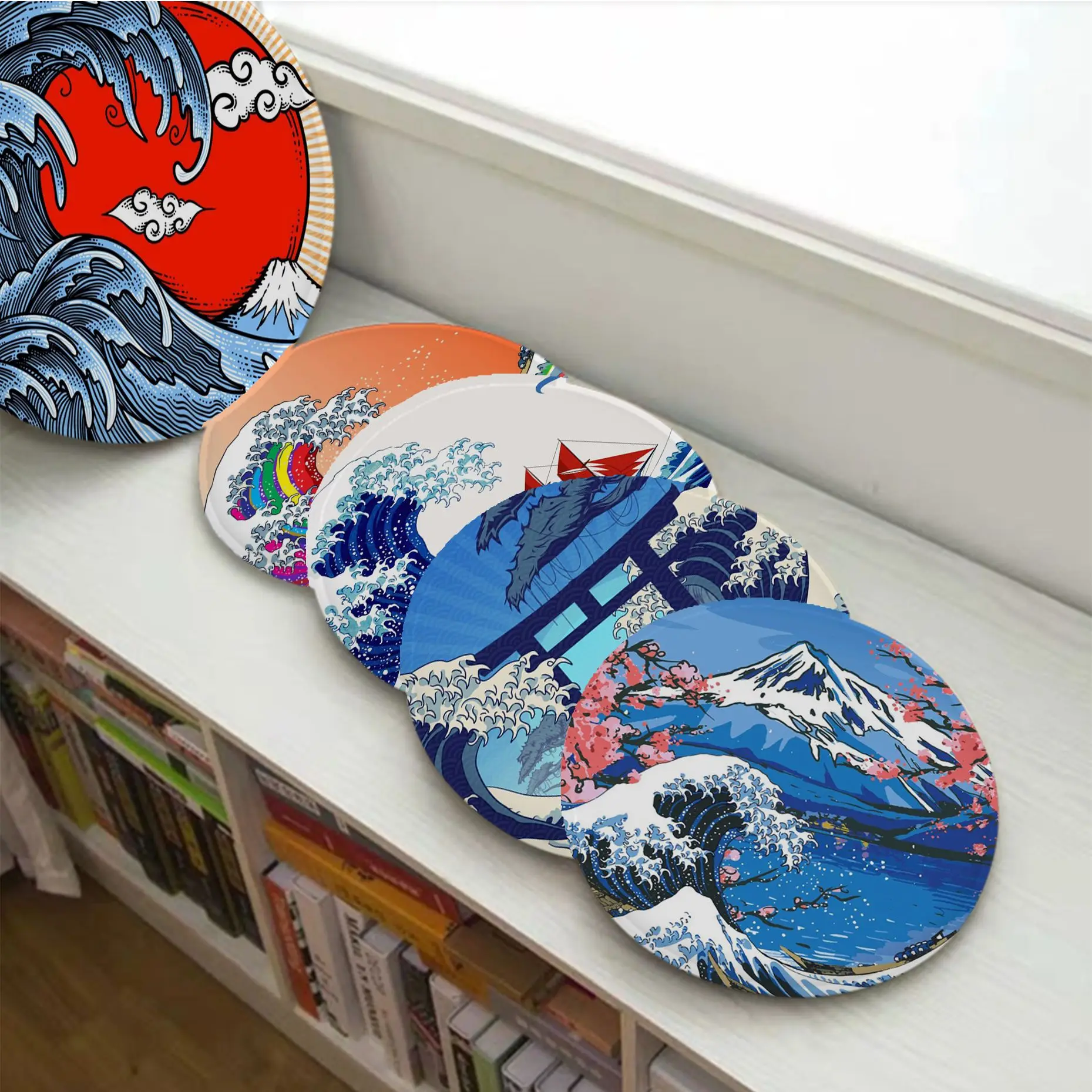 

Great Wave European Stool Pad Patio Home Kitchen Office Chair Seat Cushion Pads Sofa Seat 40x40cm Chair Cushions