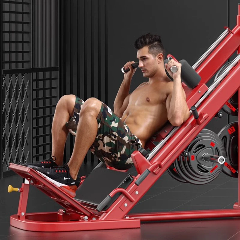 45° inverted pedal machine, gym-specific incline squat machine, home leg strength fitness equipment, Hack squat machine