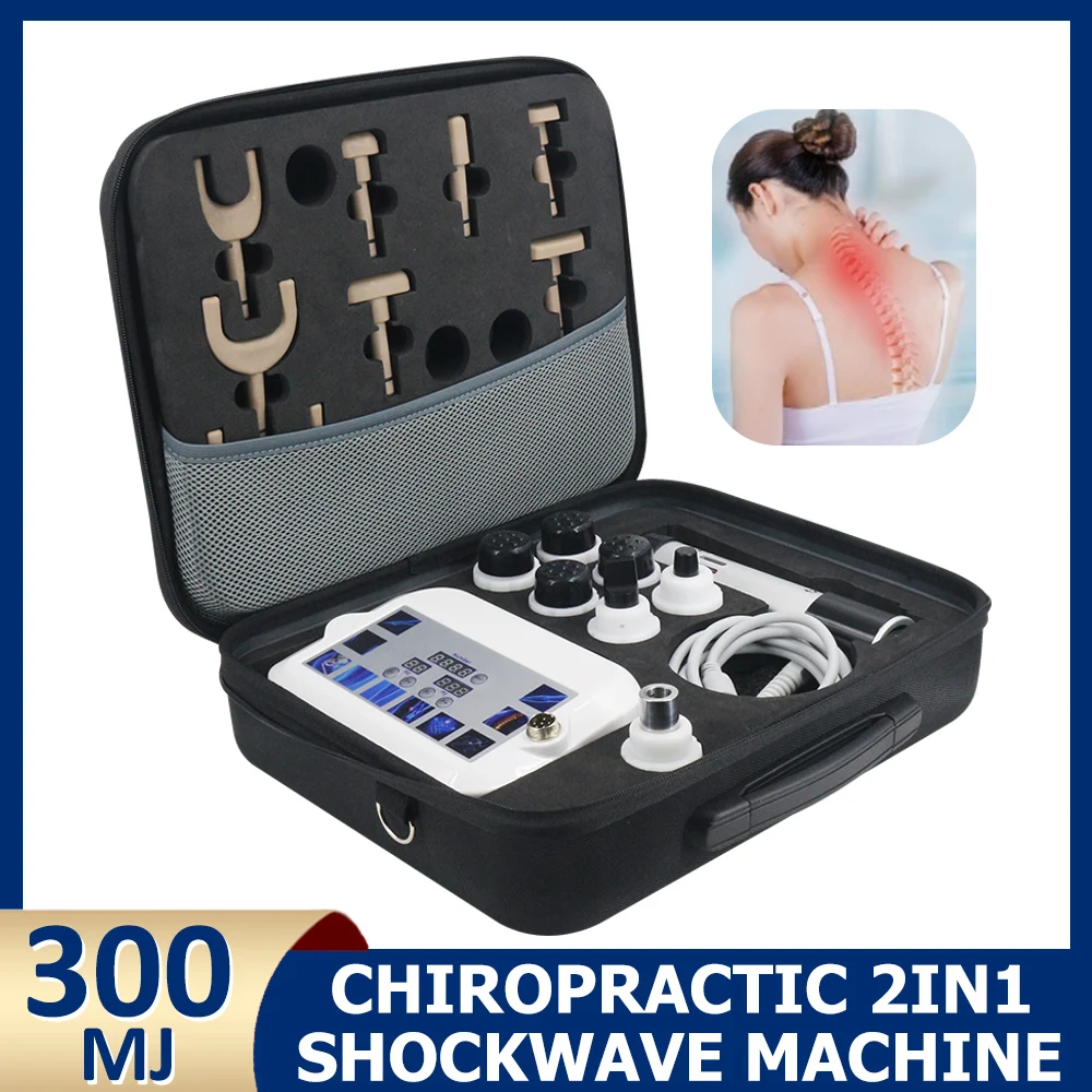 

Shockwave Therapy Machine 2 in 1 Electric Chiropractic Correction Massager Lumbar Pain Relief Shock Wave 300MJ