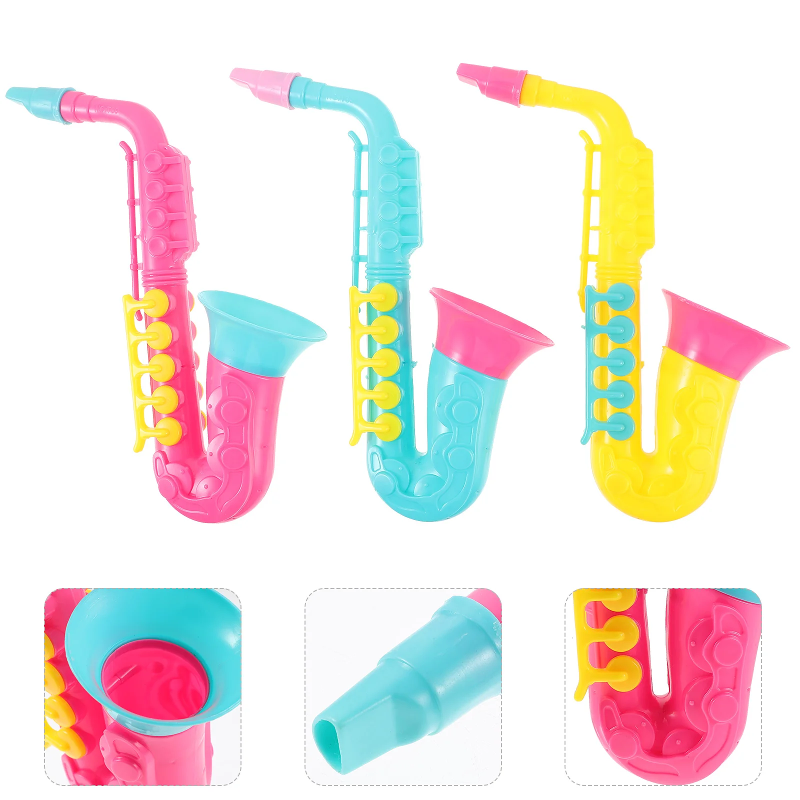 4 Pcs Sax Musical Instrument Kid Stage Performance Prop Children Learning