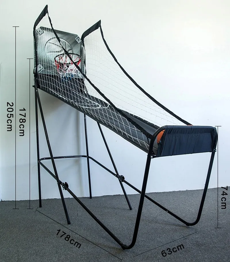 آلة رماية كرة سلة واحدة قابلة للطي في الأماكن المغلقة