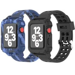 Case+Strap For Apple Watch Band 44mm 40mm 45mm 41mm transparent Sport bracelet+Protective Bumper Cover iwatch series 8 7 6 se 9