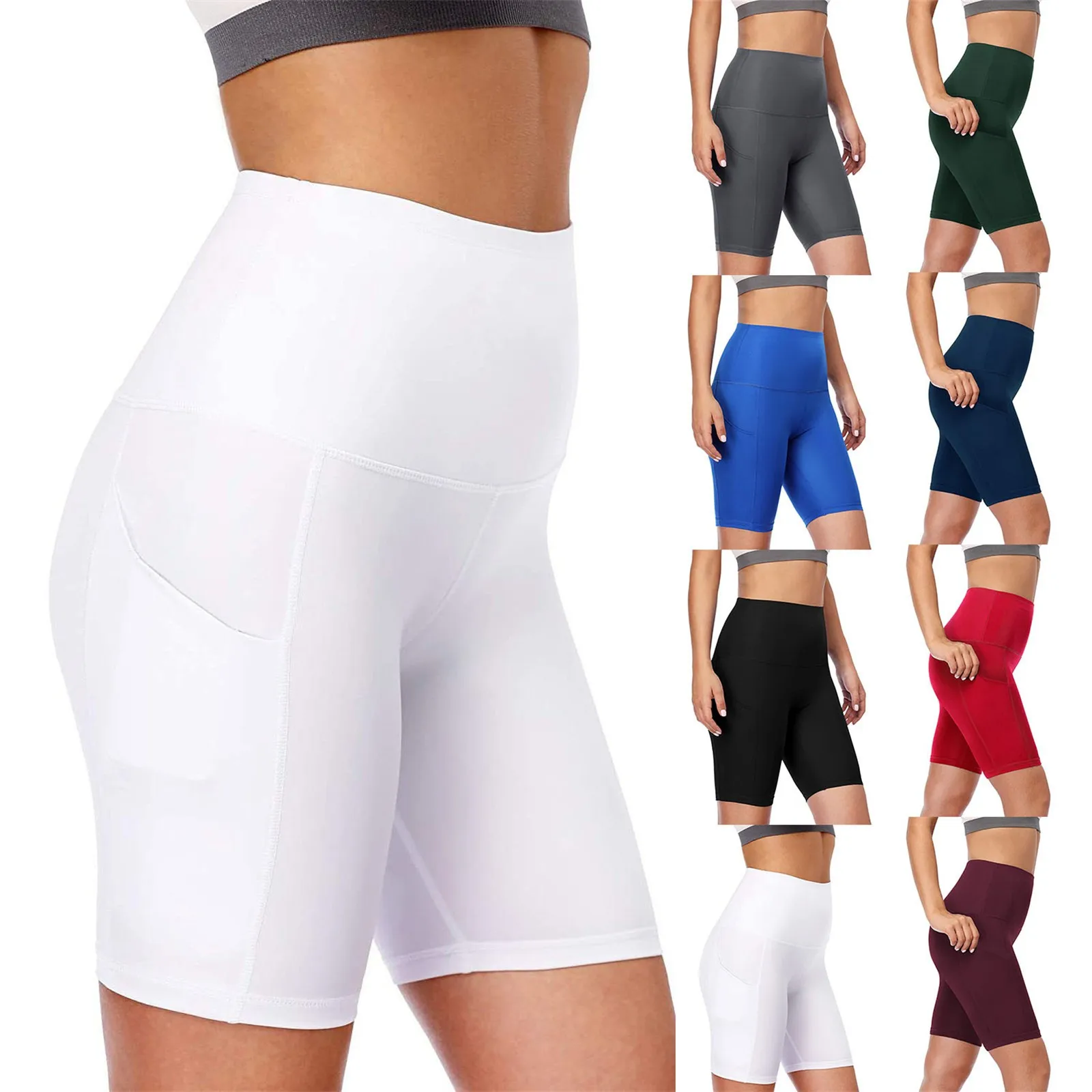 Women\'s plus Size Yoga Shorts Woman Cut up Yoga Shorts Shorts for Women Running Cotton Biker Shorts Women Womens Exercise Shorts