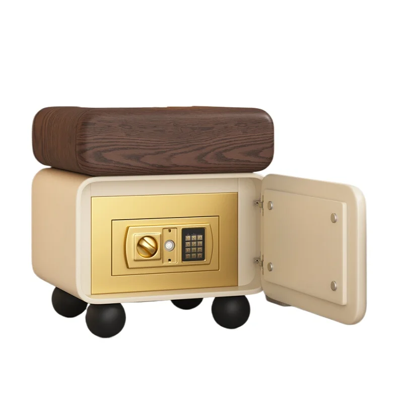 

Прикроватная тумбочка из массива дерева, безопасный, шкаф для хранения в спальне из цельного дерева, небольшой итальянско-американский стиль.