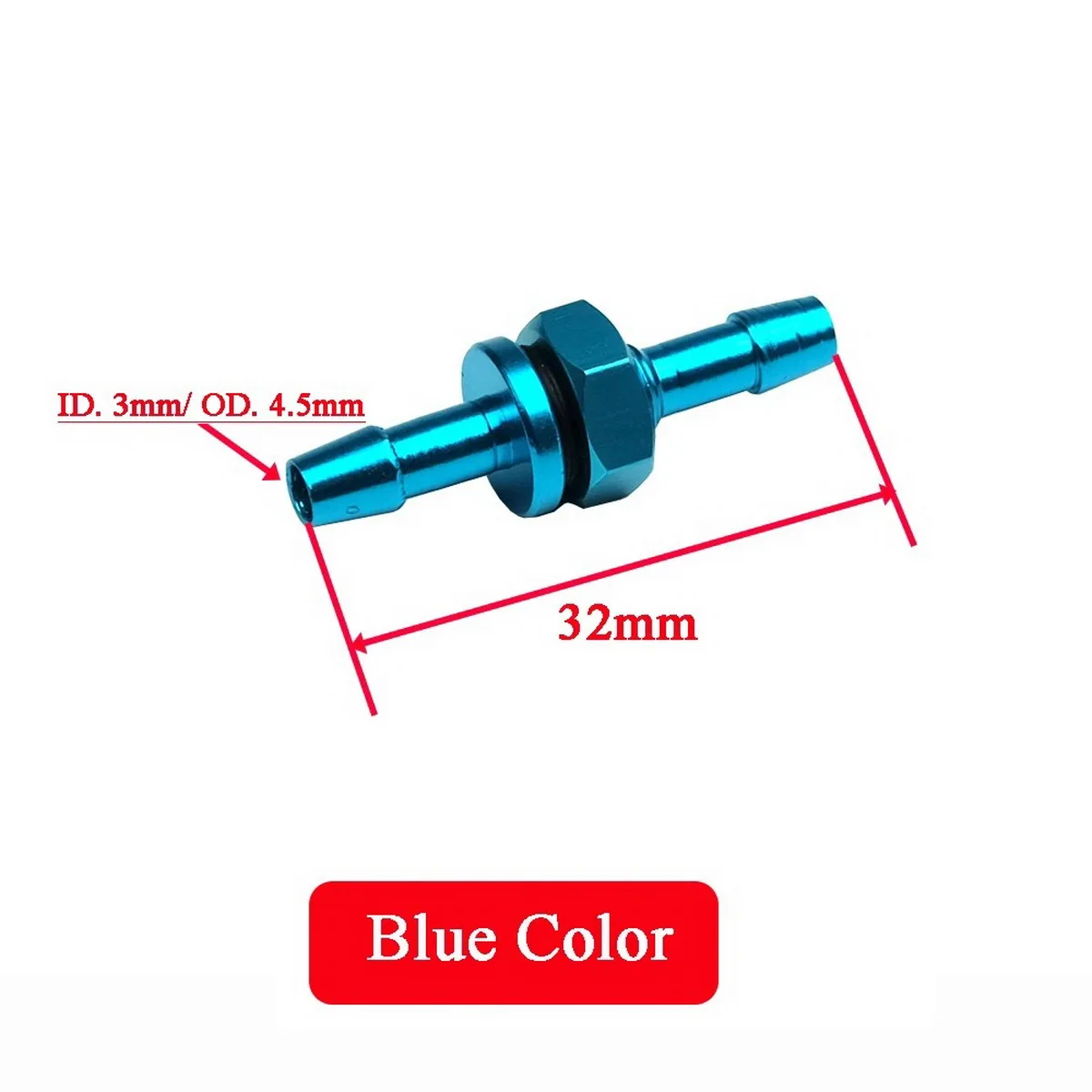 M6 Aluminum Alloy Connection Drain Water Nozzle 32mm Water Outlet Cooling Nozzle for RC Boat Fuel ESC Motor Nipple