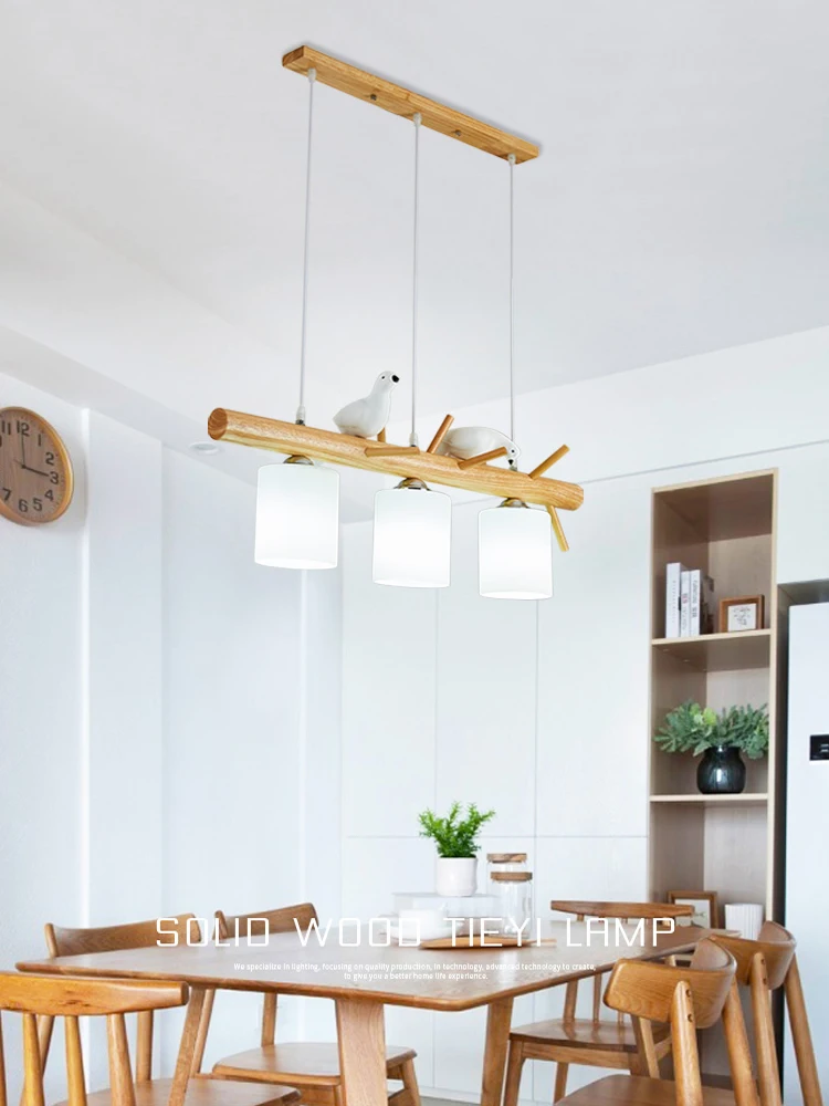 

Log Style E27 Pendant Lamp Is Used For Bedroom Study Living Room Dining Table Interior Home Decoration Retro Parrot Decoration