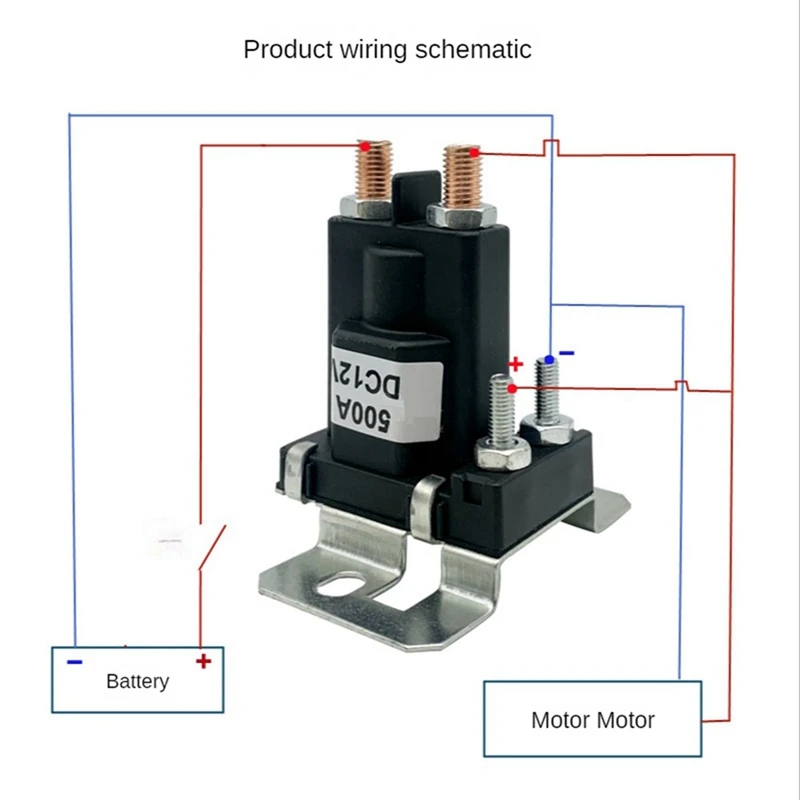 4Pcs 4 Terminal 12V 500A Car Start Relay Dual Battery Isolator Automobile Start Solenoid Relay Car On/Off Power