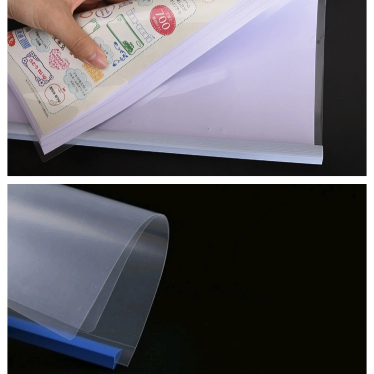 슬라이딩 바가 있는 Makeasy A4/A3 보고서 표지 A4 및 Letter 크기 용지 이력서 표지 프레젠테이션 폴더용 투명 보고서 표지