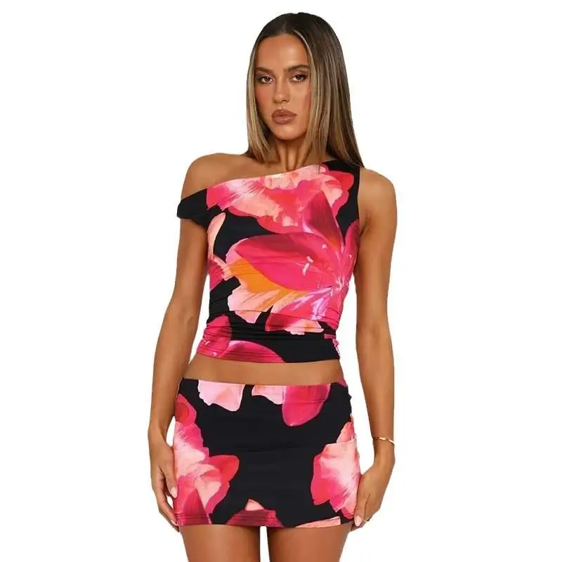 

AYJ24S002 Летний новый цвет Blo Svel асимметричный плиссированный сексуальный жилет с плечами дышащий моющийся вязаный материал «сделай сам»