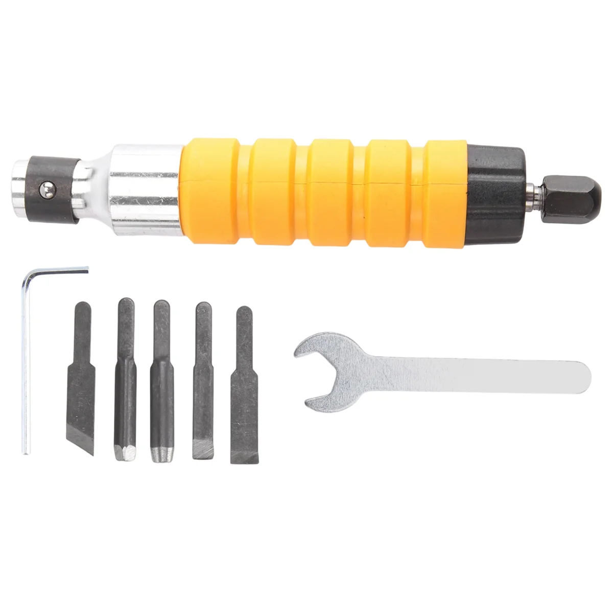 ABFKW Electric Chisel + 5 Knives + Open Wrench Engraving Tools Engraving Chisel Engraving Pen