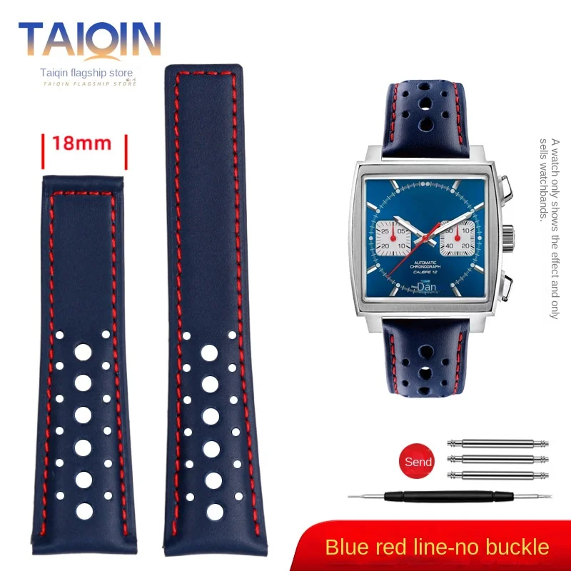泰琴 Für TAG Heuer Monaco Armband CAW211M 211P CAW211R 211T atmungsaktive 22mm Echtes Leder band herren Folding schnalle handgelenk gurt 5