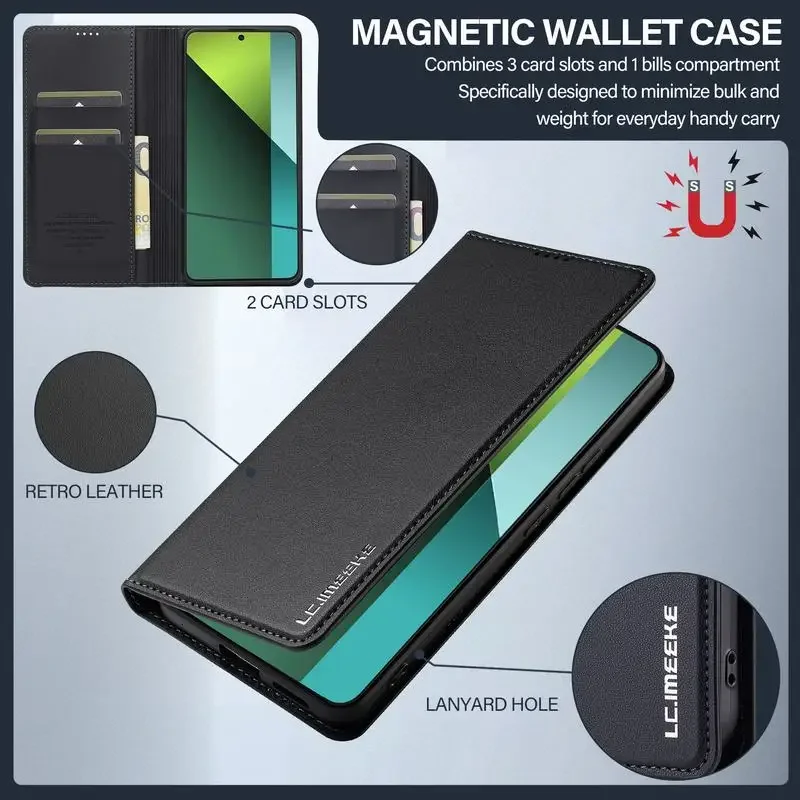 Magnetic Case for Samsung Galaxy A16 5G Luxury Leather Wallet Flip Cover for Samsung A16 A 16 Phone Book Case Stand Coque Capa