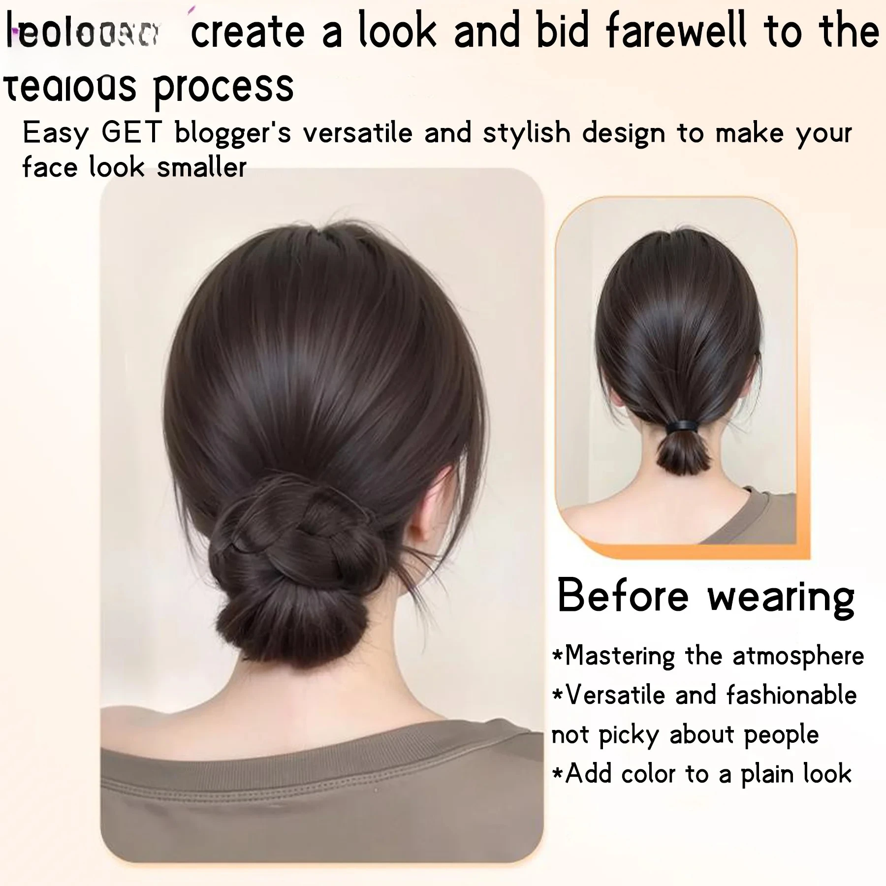 تصفيفة الشعر الاصطناعية المشبك نوع حلقة مع مشبك مخلب وصلات شعر ذيل الحصان مع رأس توجيه أنيق وطبيعي لعام 2026 #2