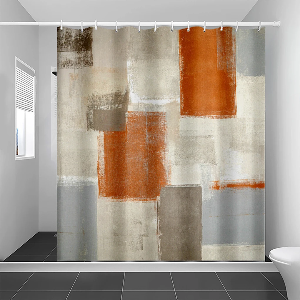 Waterproof Abstract Shower Curtain - Fine Texture And Good Hand Feeling Waterproof Coating Bathroom HZF02593 150X180cm