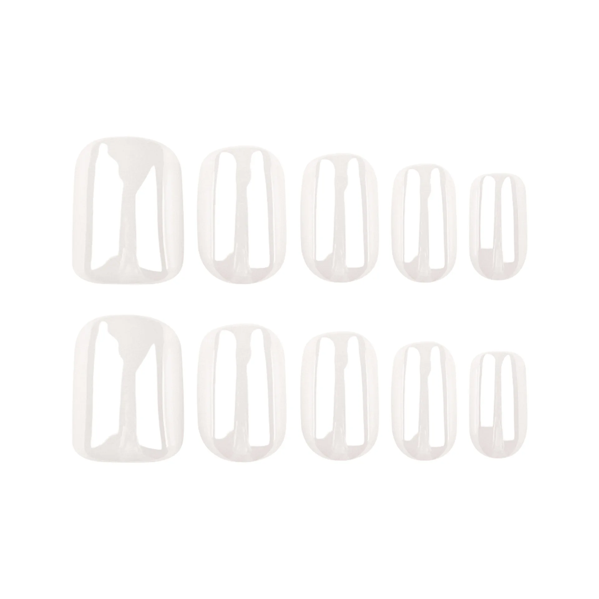 

Wear Nail Wholesale Moonlight White Solid Color Explosion Removable Short Nail Patch