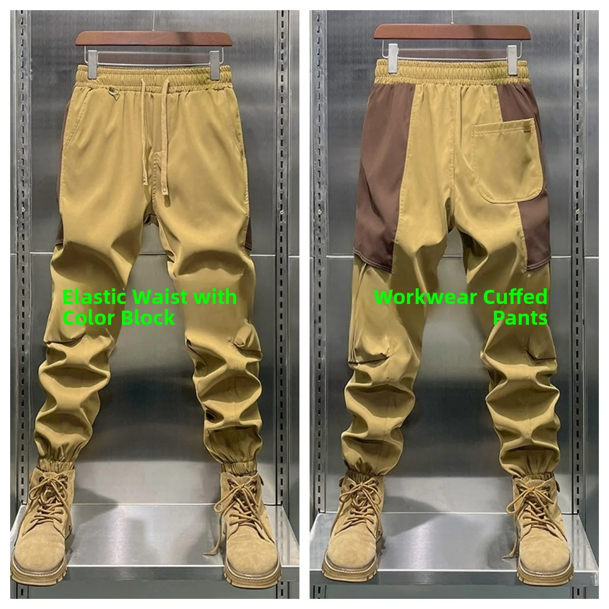 

Harajuku Sle Workwear Trousers Men's Loose Fit Large Size Trendy Casual Sports Wear Resistant to Wear Harajuku Work Pants