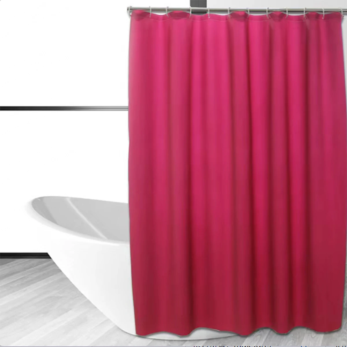 1 pack rose red pattern polyester material shower curtain waterproof cloth bathroom thickeneded mildew-proof partition curtain bathroom