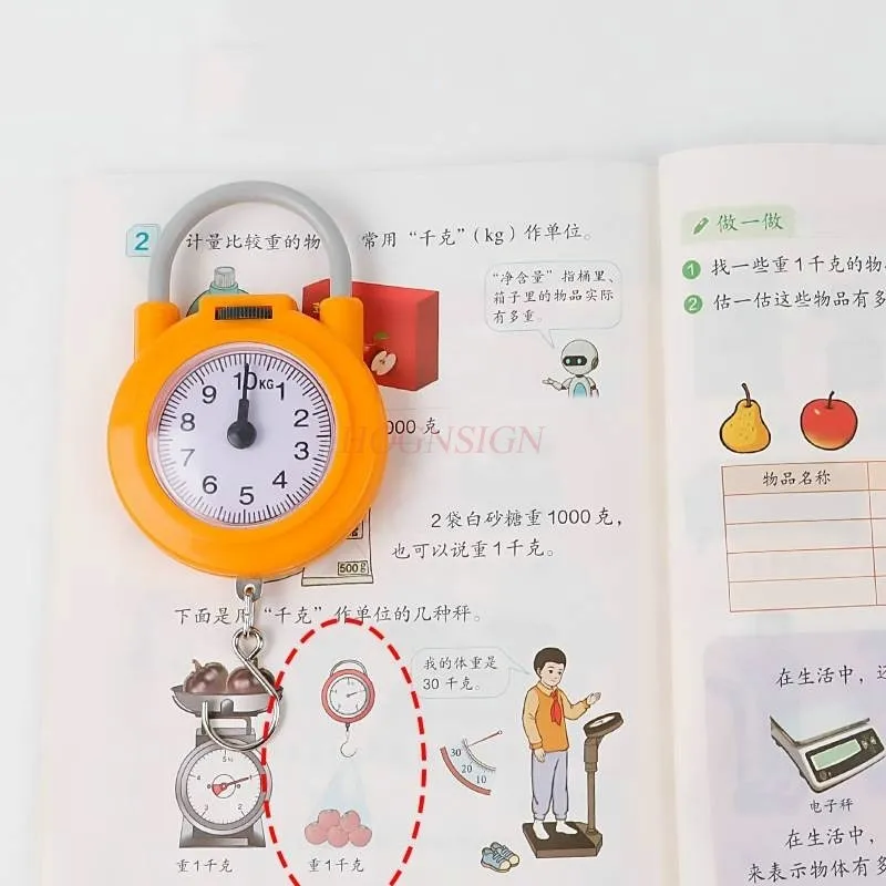 Báscula de mano, báscula de resorte, celda de carga de resorte, equipo experimental matemático, material didáctico