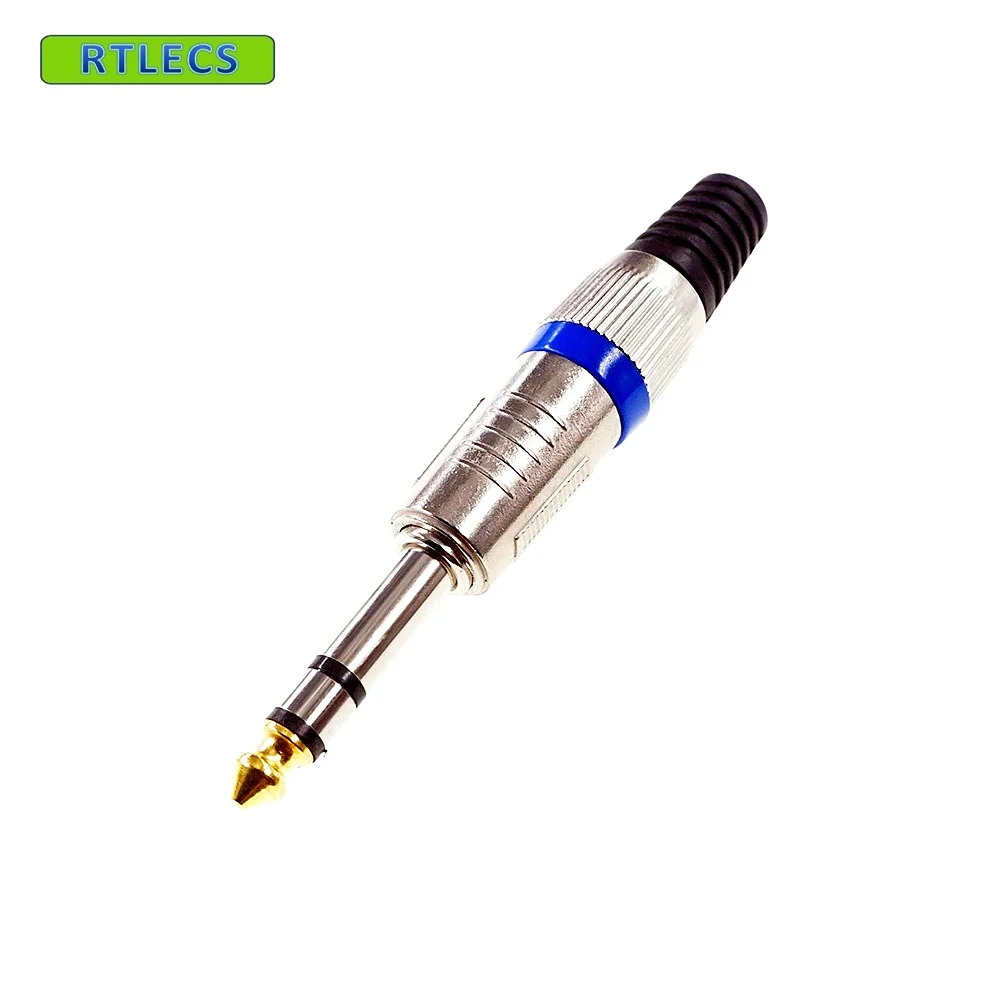 1 Piece 6.35mm 3 Pole Plug TRS 1/4\