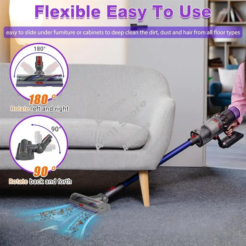 

Кухонная техника с высоким крутящим моментом, насадка для щетки для пола, защита от запутывания, глубокая очистка для Dyson V7 V8 V10 V11 V15, вакуумные насадки для