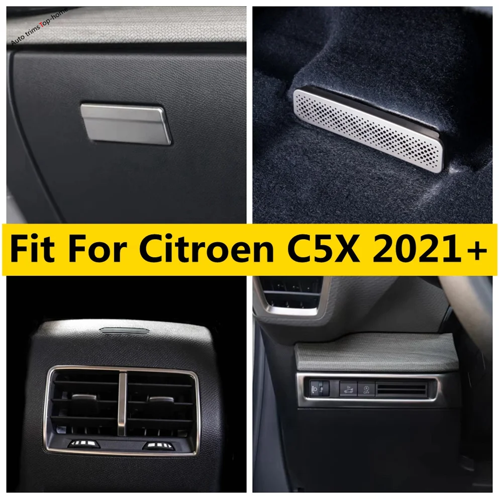 

Head Light Lamp / Glove Storage Box / Rear Armrest box / Seat Under Air Vent Duct Outlet Cover Trim For Citroen C5X 2021 - 2024